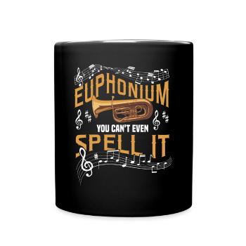Euphonium Euphoniumspieler Blechbläser Euphonist - Tasse einfarbig - Schwarz - Vorne