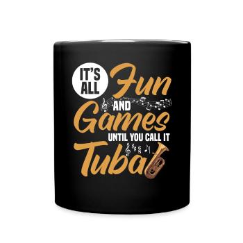 Euphonium Euphoniumspieler Blechbläser Euphonist - Tasse einfarbig - Schwarz - Vorne