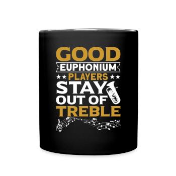 Euphonium Euphoniumspieler Blechbläser Euphonist - Tasse einfarbig - Schwarz - Vorne