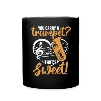 Euphonium Euphoniumspieler Blechbläser Euphonist - Tasse einfarbig - Schwarz - Vorne