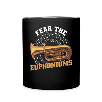 Euphonium Euphoniumspieler Blechbläser Euphonist - Tasse einfarbig - Schwarz - Vorne