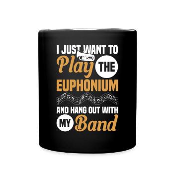 Euphonium Euphoniumspieler Blechbläser Euphonist - Tasse einfarbig - Schwarz - Vorne