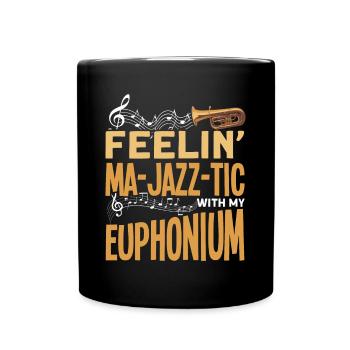 Euphonium Euphoniumspieler Blechbläser Euphonist - Tasse einfarbig - Schwarz - Vorne