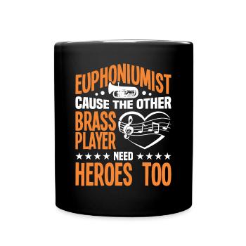 Euphonium Euphoniumspieler Blechbläser Euphonist - Tasse einfarbig - Schwarz - Vorne