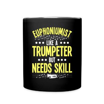 Euphonium Euphoniumspieler Blechbläser Euphonist - Tasse einfarbig - Schwarz - Vorne