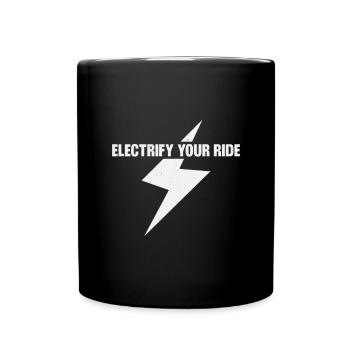 Electric Vehicle Electric Car Electrify - Full Colour Mug - black - Front