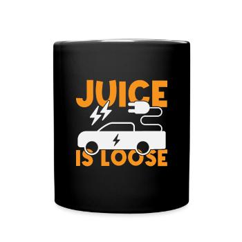 Electric vehicle The juice of the electric car is loose - Full Colour Mug - black - Front