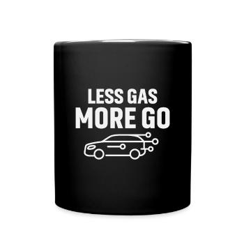 Electric vehicle Electric car Less gas More gas - Full Colour Mug - black - Front