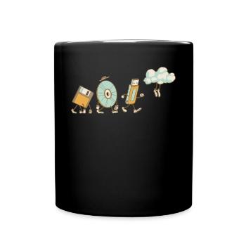 DevOps Engineer Cloud Computing Evolution - Full Colour Mug - black - Front