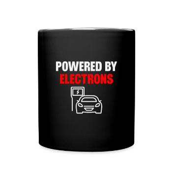 Electric vehicle Electric car with electron drive - Full Colour Mug - black - Front