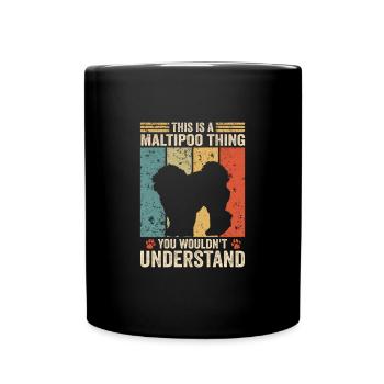 This is a Maltipoo thing - Tasse einfarbig - Schwarz - Vorne