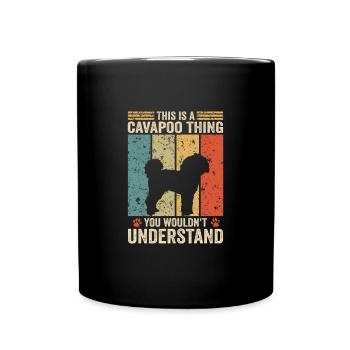This is a Cavapoo thing - Tasse einfarbig - Schwarz - Vorne