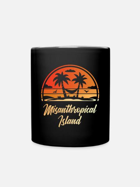 Sarcasme misanthrope de l’île Dictons amusants - Mug uni - noir