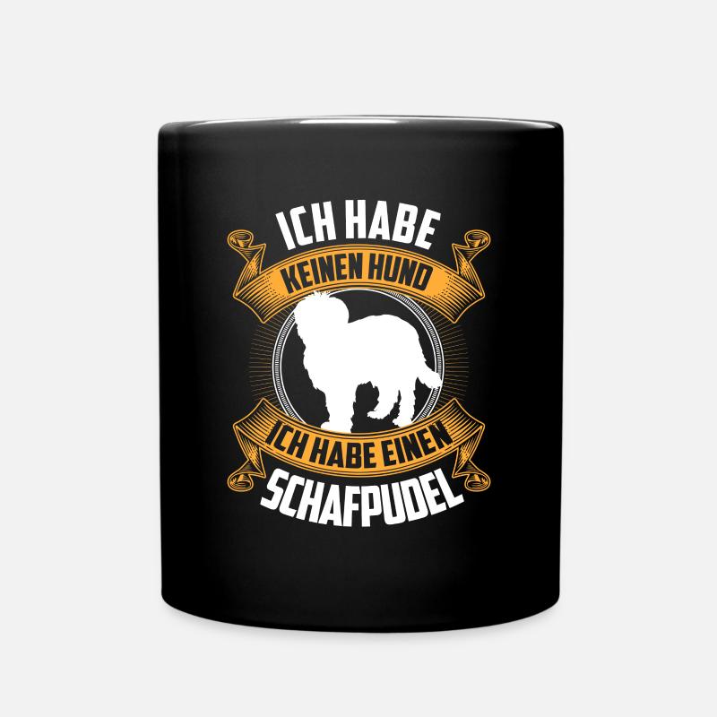 Ich habe einen Schafpudel Hütepudel - Tasse einfarbig - Schwarz