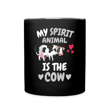 My Spiritual Animal Farmer Animal Gift Cow - Full Colour Mug - black - Front