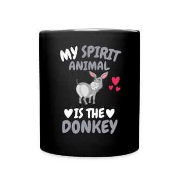My Spiritual Animal Farmer Animal Gift Donkey - Full Colour Mug - black - Front