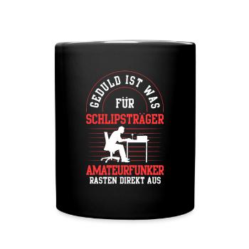 Amateurfunker rasten direkt aus Funkamateur - Tasse einfarbig - Schwarz - Vorne