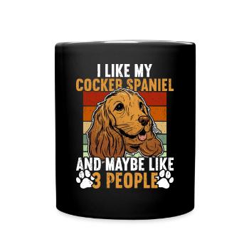 Cockerspainiel Cocker Spaniel Dog - Full Colour Mug - black - Front