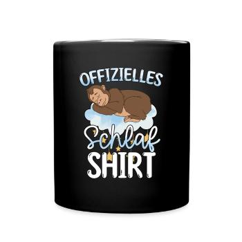 Offizielles Schlafshirt Bär - Tasse einfarbig - Schwarz - Vorne