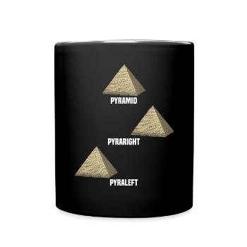 Pyramiden Lustig - Tasse einfarbig - Schwarz - Vorne