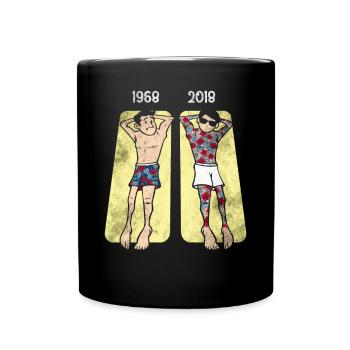 1968 Rétro Drôle - Mug uni - noir - Devant