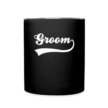 Lettrage du marié - Mug uni - noir - Devant
