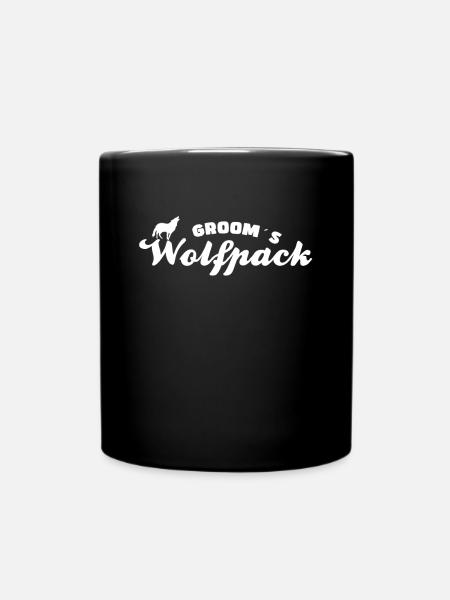 Bräutigam`s Wolfsrudel - Tasse einfarbig - Schwarz