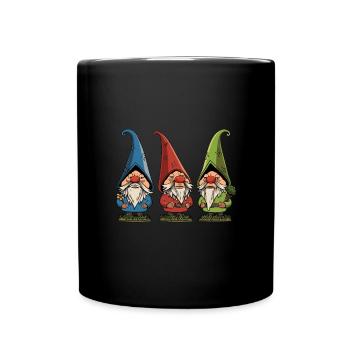 Gartenzwerge - Tasse einfarbig - Schwarz - Vorne