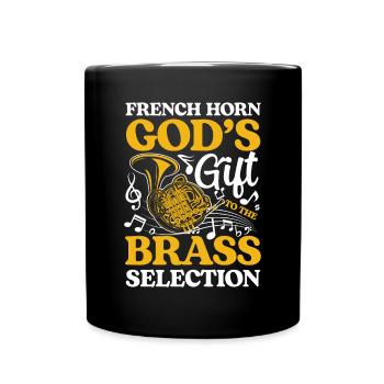 French Horn God's Gift To The Brass Selection - Tasse einfarbig - Schwarz - Vorne