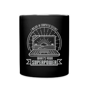 Lustiger Informatiker Spruch, Informatik - Tasse einfarbig - Schwarz - Vorne