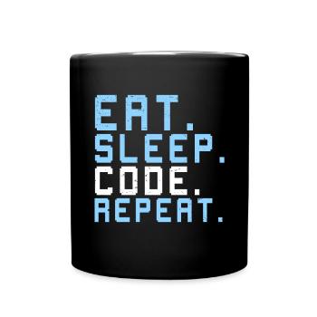 Lustiger Informatiker Spruch, Informatik - Tasse einfarbig - Schwarz - Vorne
