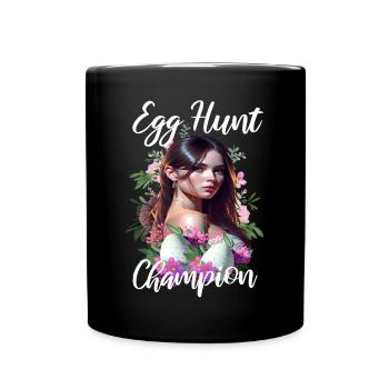 Egg Hunt Champion Girl - Full Colour Mug - black - Front