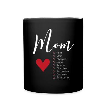 Mom Definitions - Mother's Day Funny Gift - Full Colour Mug - black - Front