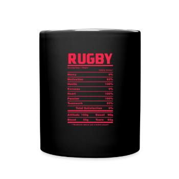 Rugby - Tasse einfarbig - Schwarz - Vorne