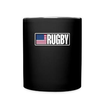 Rugby - Tasse einfarbig - Schwarz - Vorne