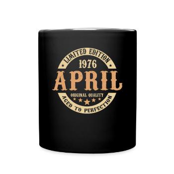 April 1976 Vintage Birthday Gift - Full Colour Mug - black - Front