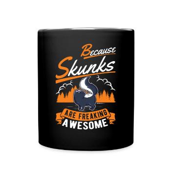 Parce que les mouffettes sont des mouffettes géniales - Mug uni - noir - Devant