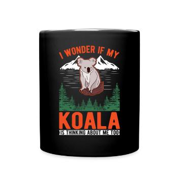 Amoureux des koalas Ours koala - Mug uni - noir - Devant