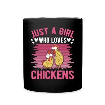 Chicken Girl Farmer Chicken Farmer - Full Colour Mug - black - Front