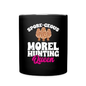 Mushroom picking Mushroom picking Mushrooms Foraging - Full Colour Mug - black - Front