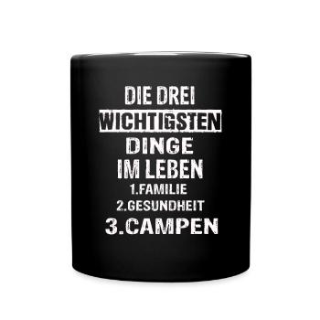 Campen - Tasse einfarbig - Schwarz - Vorne
