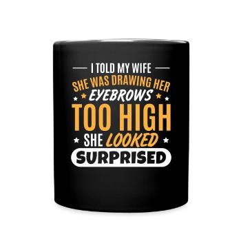 Papa Scherz Shirt Vatertag - Tasse einfarbig - Schwarz - Vorne
