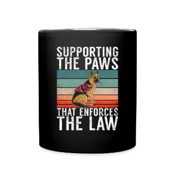 Deutscher Schäferhund Geschenke - Tasse einfarbig - Schwarz - Vorne