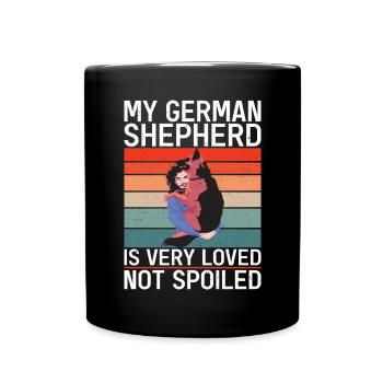 Deutscher Schäferhund Geschenke - Tasse einfarbig - Schwarz - Vorne