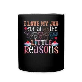 Cute Pre K Teacher Quote Kindergarten Preschool - Full Colour Mug - black - Front