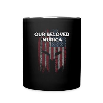 Unser geliebter patriotischer amerikanischer Patriotismus in Murica - Tasse einfarbig - Schwarz - Vorne