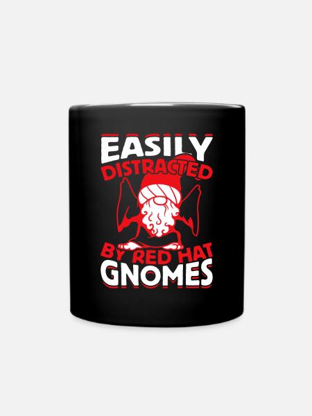 Garden Gnome Garden - Full Colour Mug - black