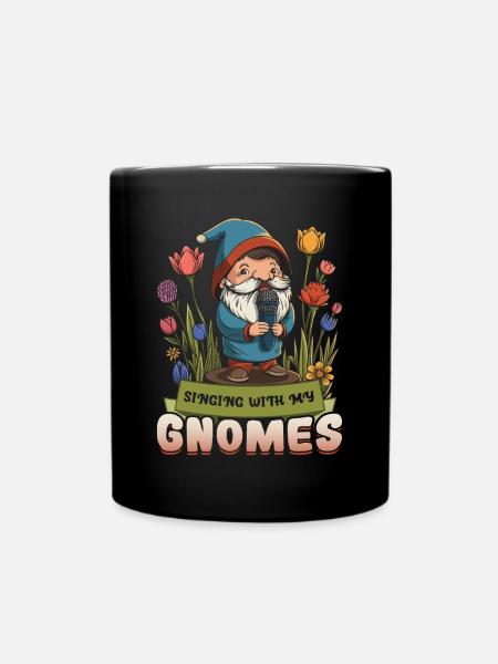 Gartenzwerg Garten - Tasse einfarbig - Schwarz