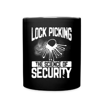Lockpicking Die Wissenschaft - Tasse einfarbig - Schwarz - Vorne