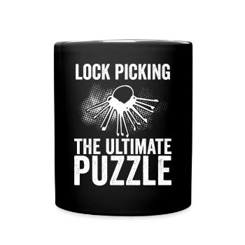 Lockpicking Das Ultimative Rätsel - Tasse einfarbig - Schwarz - Vorne